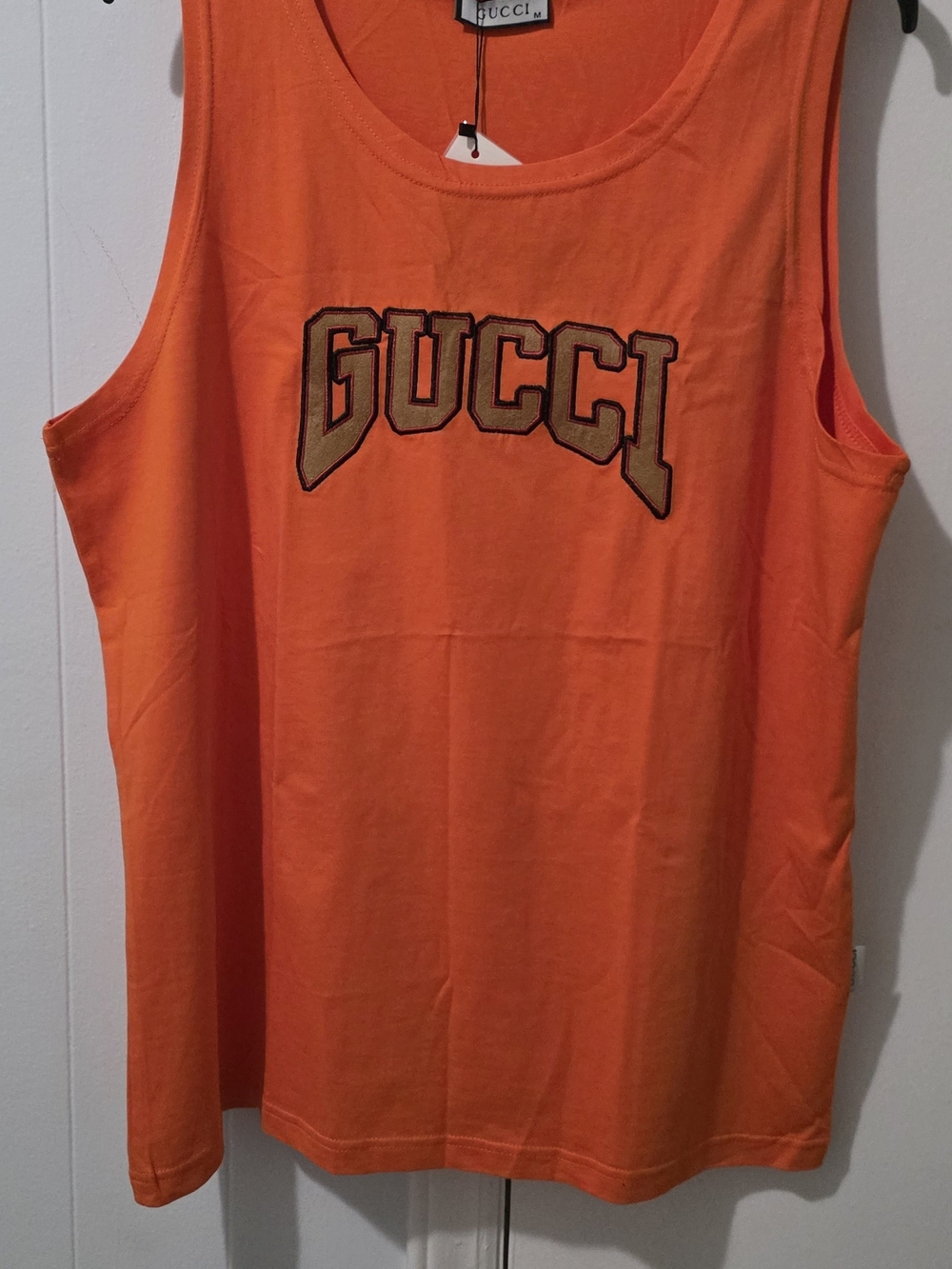 Gucci Orange Logo Tank Top